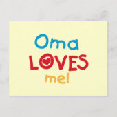 Oma Loves Me T-shirts en geschenken Briefkaart (Voorkant)