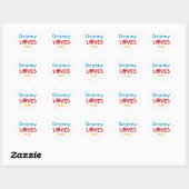 Oma Loves Me T-shirts en geschenken Hart Sticker (Vel)