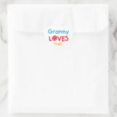 Oma Loves Me T-shirts en geschenken Hart Sticker (Tas)