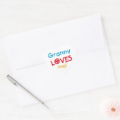 Oma Loves Me T-shirts en geschenken Hart Sticker (Envelop)