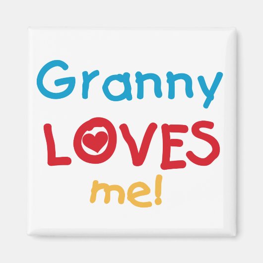 Oma Loves Me T-shirts en geschenken Magneet (Voorkant)
