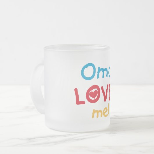 Oma Loves Me T-shirts en geschenken Matglas Koffiemok (Voorkant links)