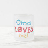 Oma Loves Me T-shirts en geschenken Matglas Koffiemok (Center)