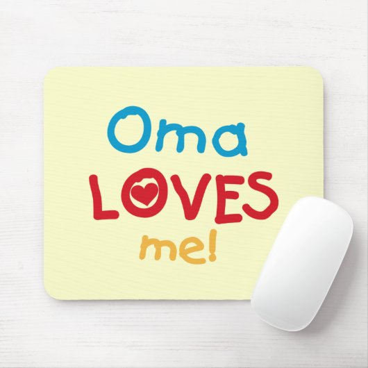 Oma Loves Me T-shirts en geschenken Muismat (Met muis)