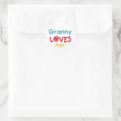 Oma Loves Me T-shirts en geschenken Ronde Sticker (Tas)