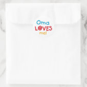 Oma Loves Me T-shirts en geschenken Ronde Sticker (Tas)