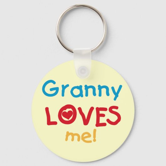 Oma Loves Me T-shirts en geschenken Sleutelhanger (Voorkant)