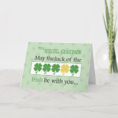 Oma, Luck of the Irish St. Patrick's Day Clov Kaart (Voorkant)