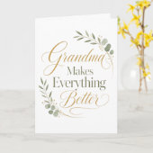 Oma maakt alles beter kaart (Gele Bloem)