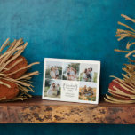 Oma maakt het leven wijzer en houdt van je fotocol fotoplaat<br><div class="desc">Creëer uw eigen aangepaste familie en kleinkinderen fotocollage aandenken plaquette met moderne,  bewerkbare typografie en een citaat waarin staat: "Oma maakt de wereld wijzer."            Verras je oma of opa met dit geschenk op Grootouders Dag,  hun verjaardag,  Kerstmis,  of een andere gelegenheid!</div>