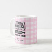 Oma-maaltijden worden roze herinneringen koffiemok (Voorkant links)