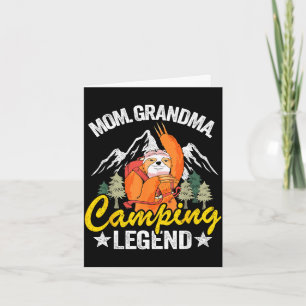 Oma mama kampeer legende rv camper luiaard vrouwen kaart