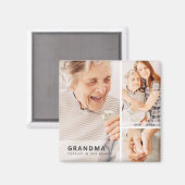 Oma Memorial Moderne Geometrische Fotocollage Magneet (Voorkant / Achterkant)
