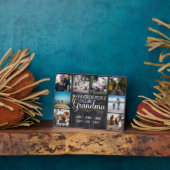 Oma met namen en foto's van de kleinkinderen fotoplaat (Zijkant)