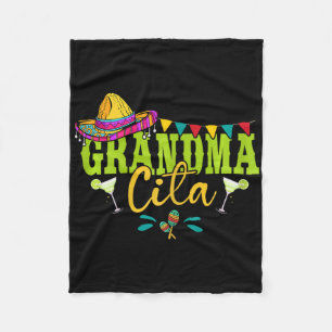 Oma Mexicaans Sombrero Margarita Cin Fleece Deken