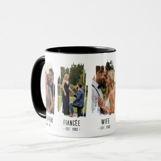 Oma Mijlpalen Foto's & Jaar Custom Text Gift Mok (Voorkant links)