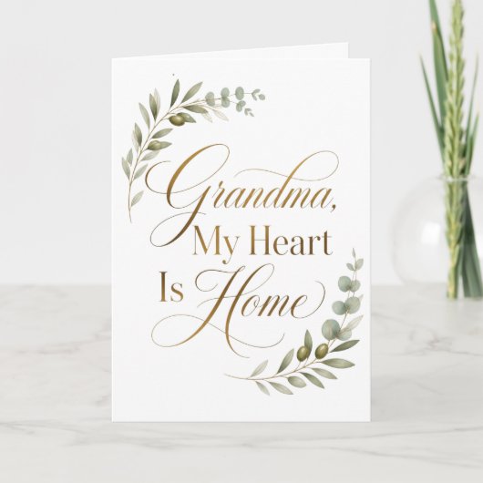 Oma, mijn hart is thuis kaart (Voorkant)