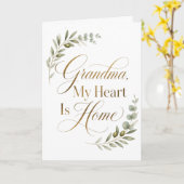 Oma, mijn hart is thuis kaart (Gele Bloem)