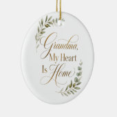 Oma, mijn hart is thuis keramisch ornament (Rechts)