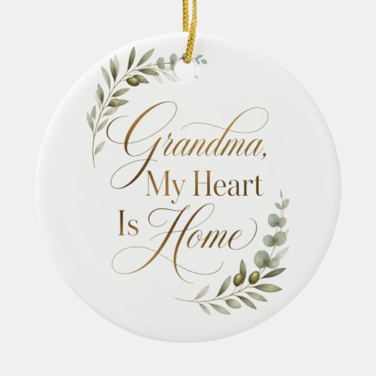 Oma, mijn hart is thuis keramisch ornament (Voorkant)