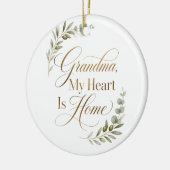 Oma, mijn hart is thuis keramisch ornament (Links)