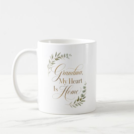 Oma, mijn hart is thuis koffiemok (Links)
