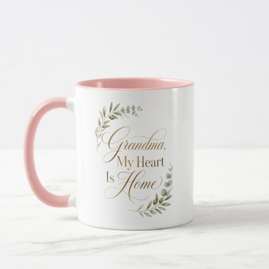 Oma mijn hart is thuis Moederdag Mok (Links)