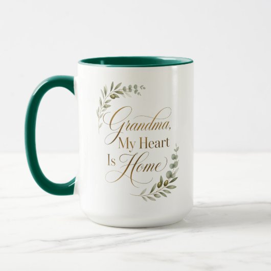 Oma Mijn Hart Is Thuis Verjaardag Mok (Links)