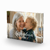 Oma Minimalistische Witte Script Tekst Gevestigd Fotoblokken (Rechts)