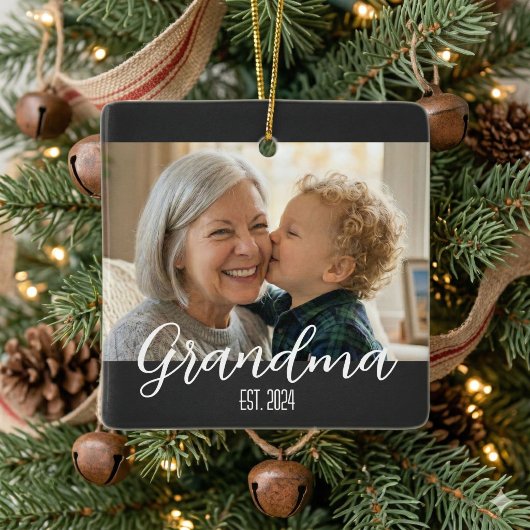 Oma Minimalistische Witte Script Tekst Keramisch Ornament