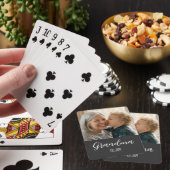 Oma Minimalistische Witte Script Tekst Pokerkaarten (Insitu)