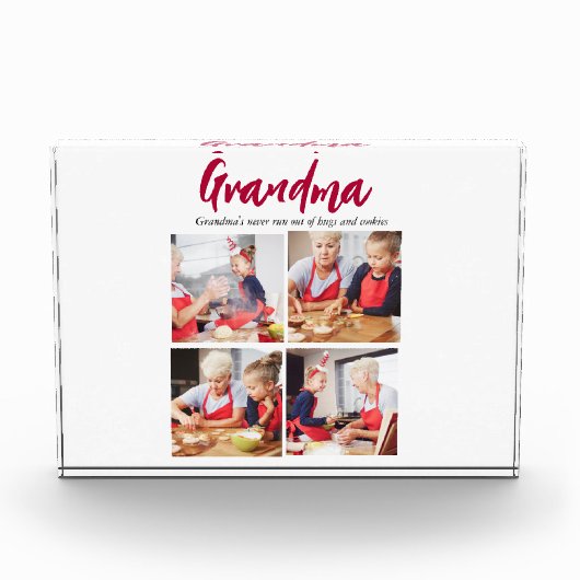 Oma modern 4 foto citaat fotoblok (Voorkant)