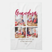 Oma modern 4 foto theedoek (Verticaal)