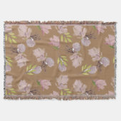 Oma modern bloempatroon met bruin deken (Voorkant)