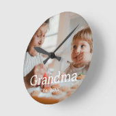 Oma moderne fotocadeau ingesteld ronde klok (Hoek)