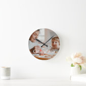 Oma moderne fotocadeau ingesteld ronde klok (Huis)