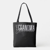 Oma moderne typografie zwart-wit tote bag (Achterkant)