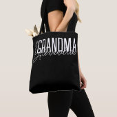 Oma moderne typografie zwart-wit tote bag (Dichtbij)