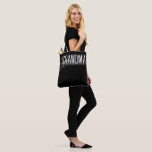 Oma moderne typografie zwart-wit tote bag (Op model)