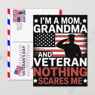 Oma Moeder en Veteraan Niets Maakt Me Bang Feestdagenkaart