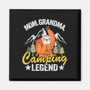 Oma moeder kampeer legende rv camper luiaard vrouw magneet