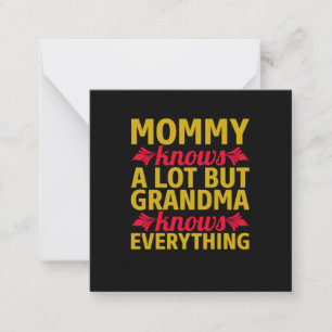 Oma Moeder Kunst Oma Weet Alles Notitiekaartje