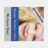 Oma Moederdag Fleece Deken (Voorkant (Horizontaal))