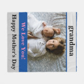 Oma Moederdag Fleece Deken (Voorkant (Horizontaal))