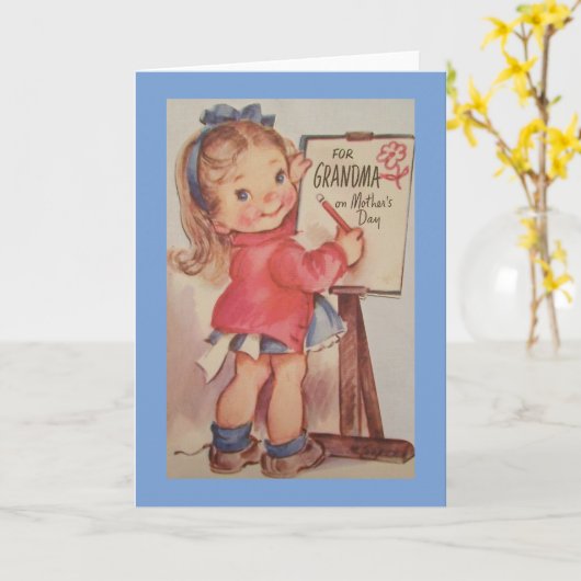  oma Moederdag Kaart (Gele Bloem)