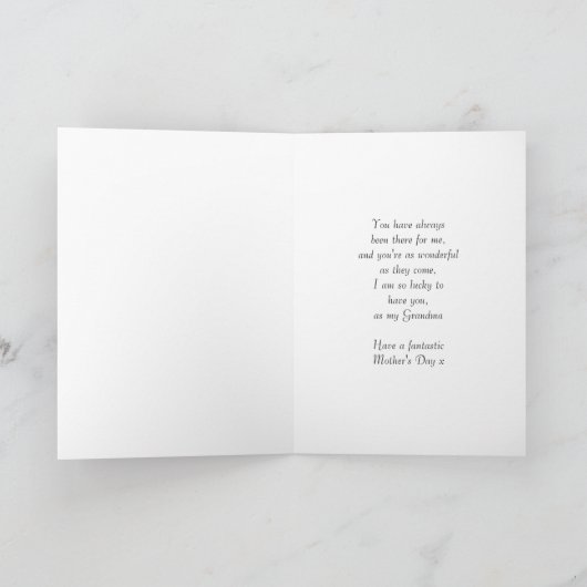 Oma Moederdag Kaart met bloemen en boter (Binnen)