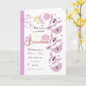 Oma Moederdag Kaart met bloemen en boter (Gele Bloem)