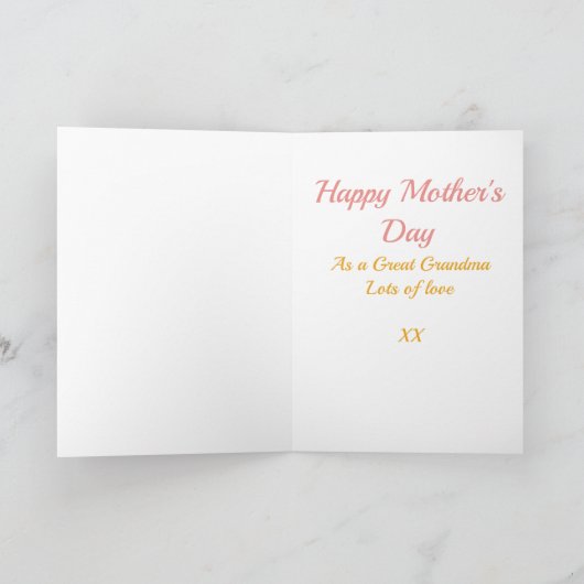 Oma Moederdag pinguïn roze Kaart (Binnen)