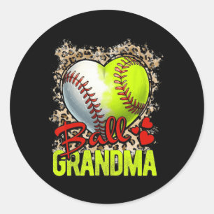 Oma Moederdag Softball Oma Honkbal Gran Ronde Sticker