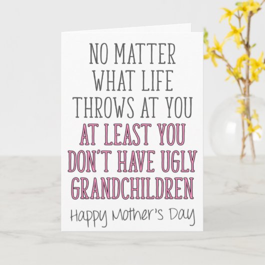 Oma Moederdag, Wat Het Leven Ook Brengt Kaart (Gele Bloem)